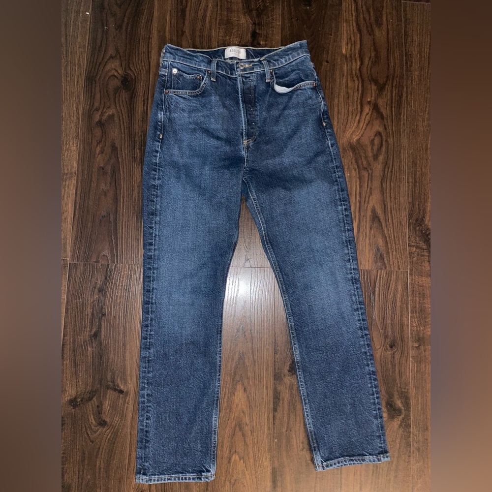 Agolde Riley Long Jean High Rise Straight - Picture 3 of 10